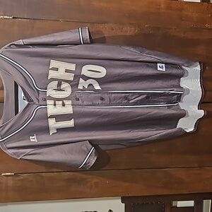 GEORGIA TECH BASEBALL JERSEY MENS XL RUSSELL ATHLETICS